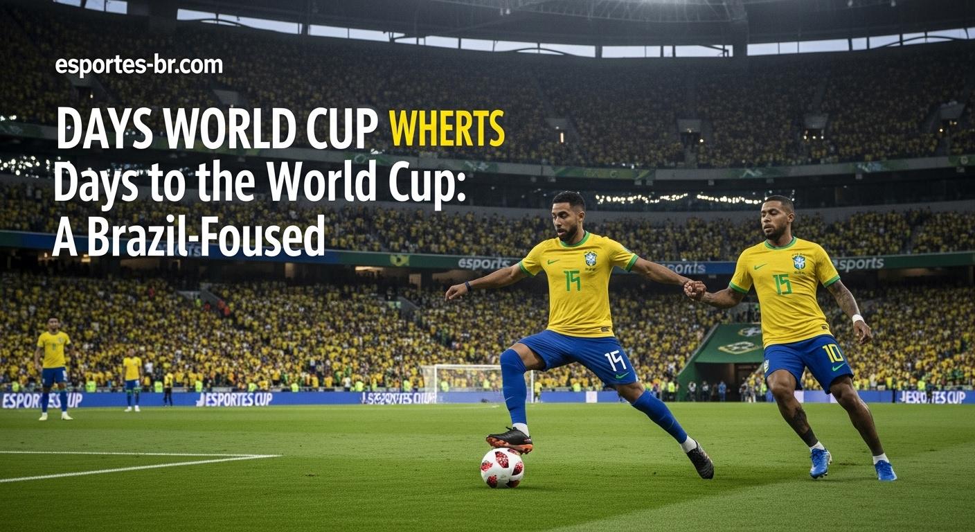 Editorial desk with World Cup 2026 branding and Brazil flag accents for a sports analysis piece