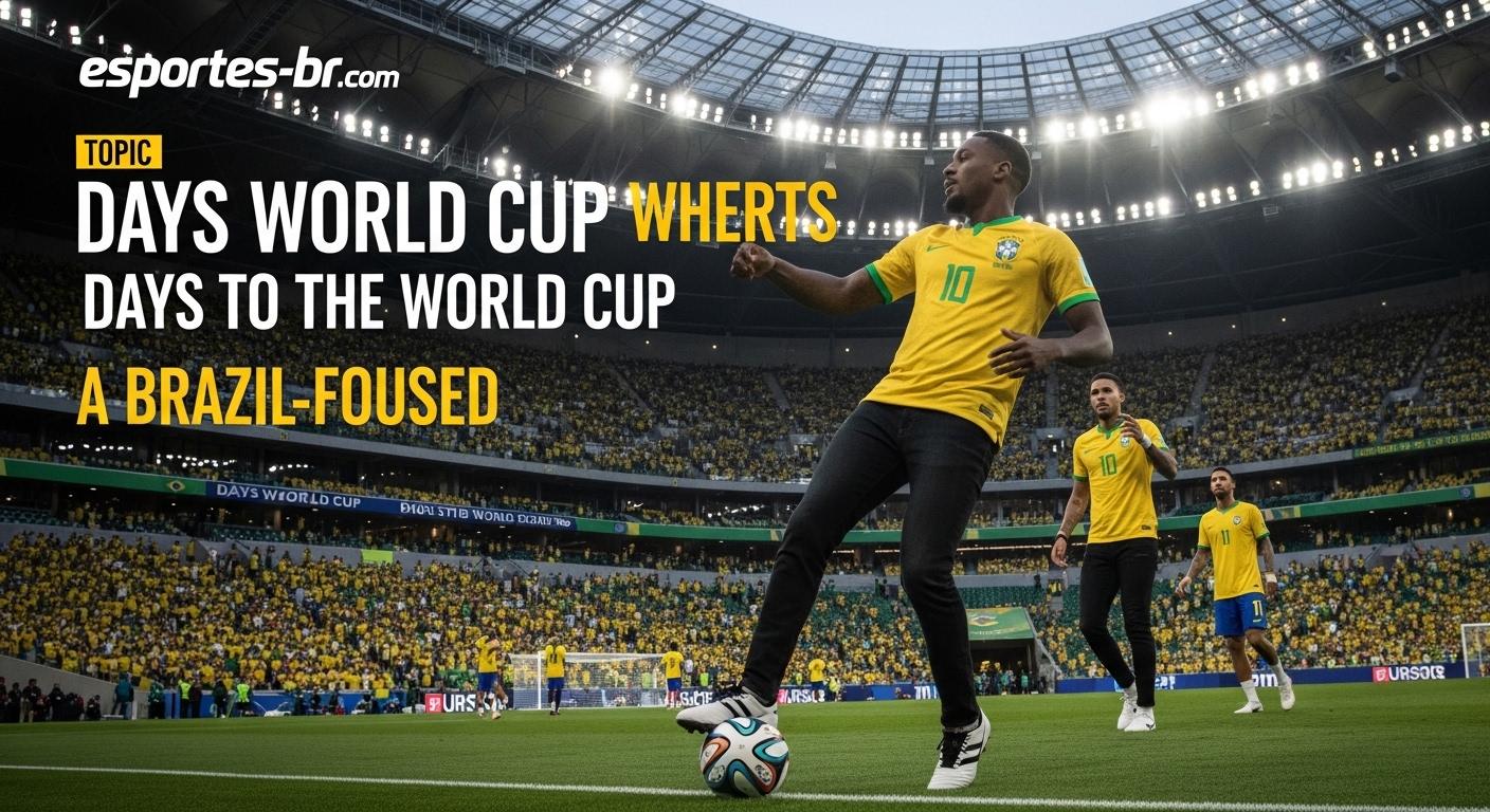 Editorial desk with World Cup 2026 branding and Brazil flag accents for a sports analysis piece