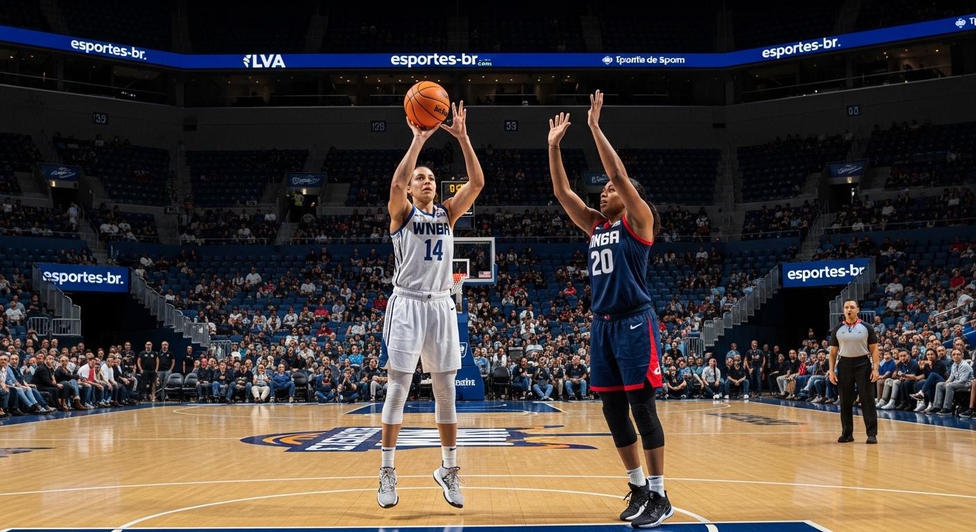 Female basketball players in action on the court with financial growth symbols