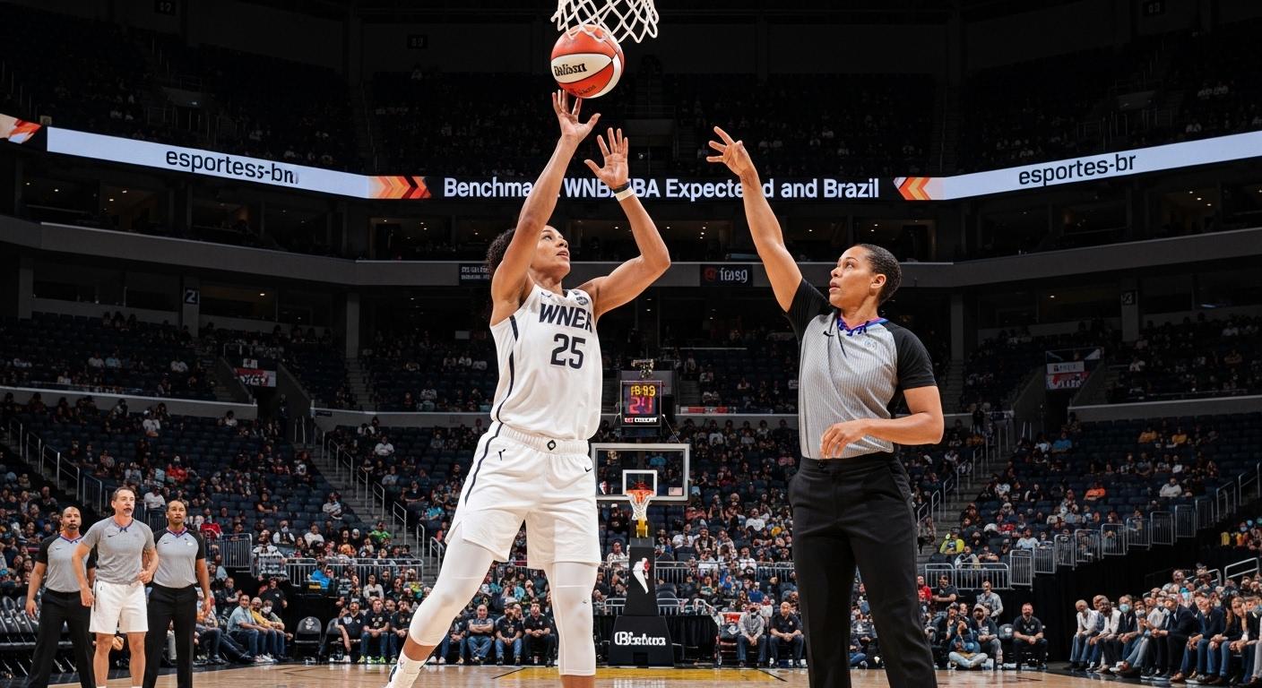 Editorial collage illustrating benchmark WNBA CBA expected Sports and potential pay equity effects across leagues, with