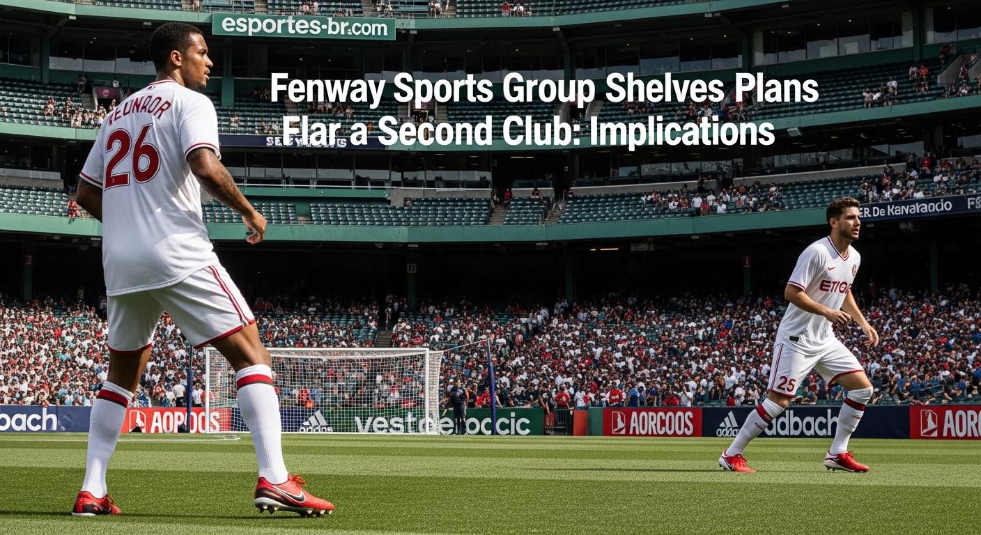 Fenway Sports Group branding with global soccer imagery and Brazil market context.